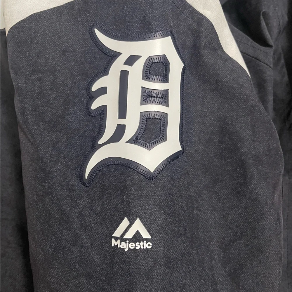Majestic Thermabase MLB Detroit Tigers Jacket Navy Medium - Picture 10 of 13